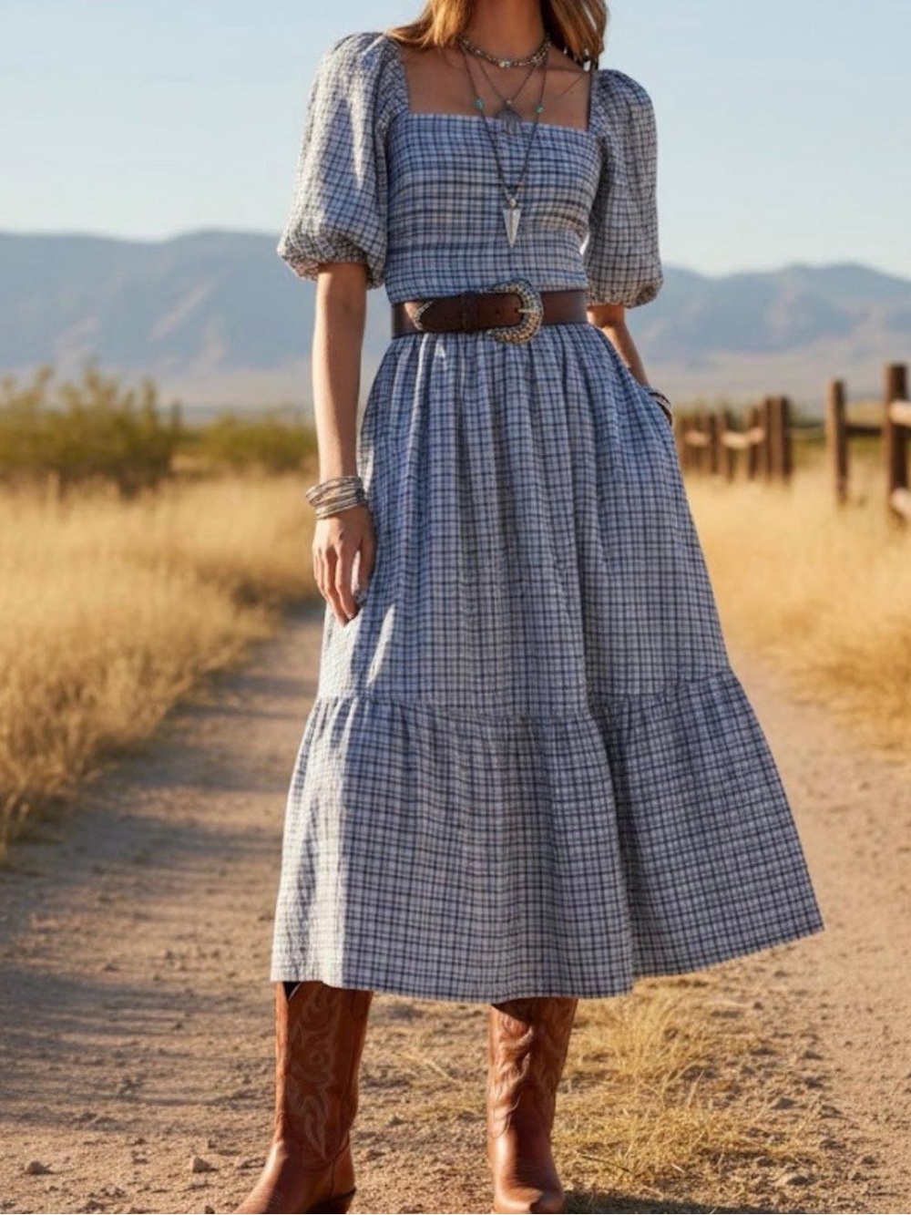 Abercrombie & Fitch puff sleeve linen blend dress size XL NWT
